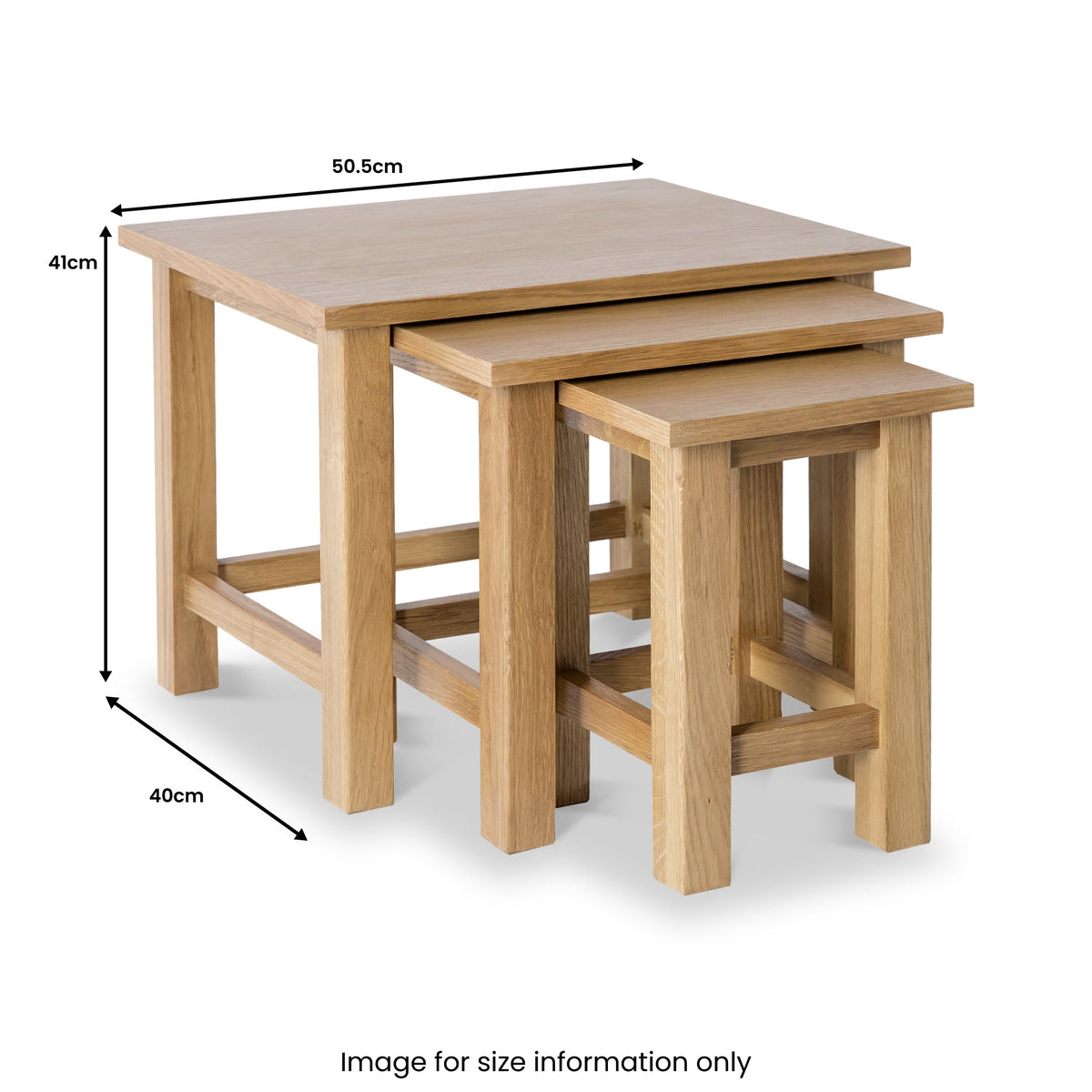 London Oak Nest of Tables