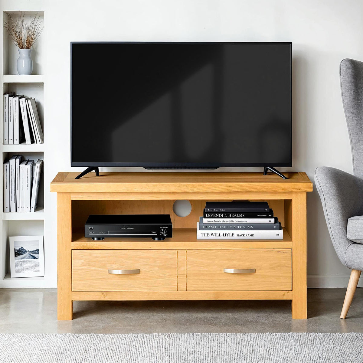 London Oak 90cm TV Stand