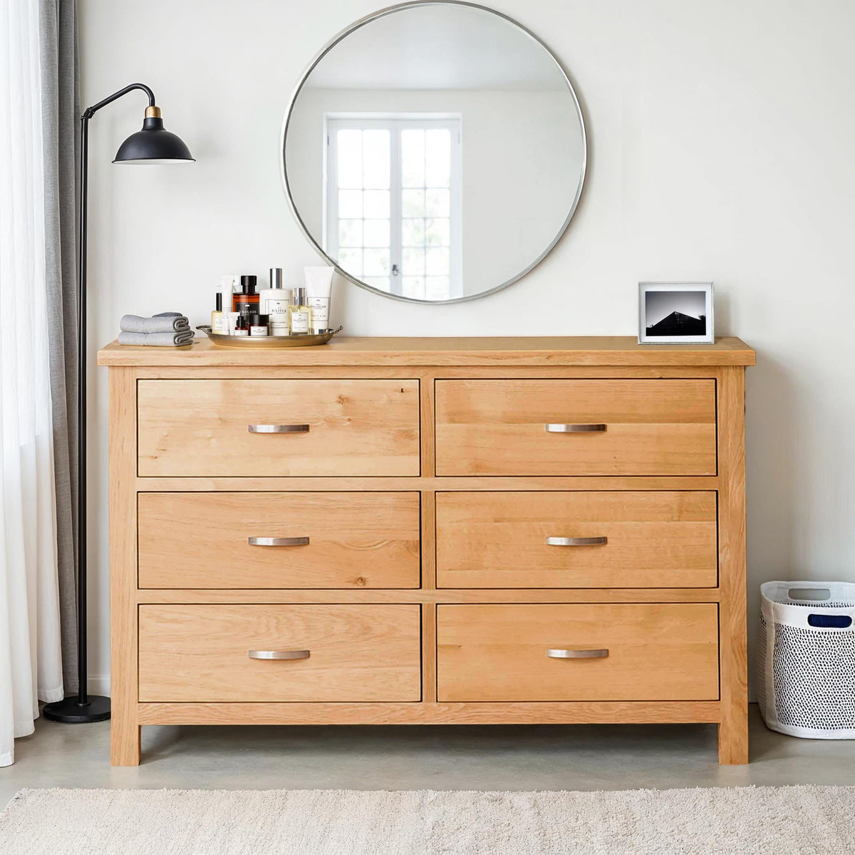 London Oak 3+3 Drawer Chest