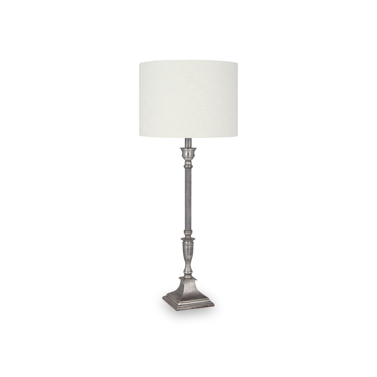 Canterbury Antique Silver Metal Table Lamp