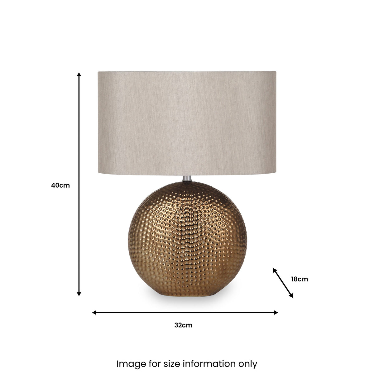 Mabel Bronze Dot Textured Ceramic Table Lamp