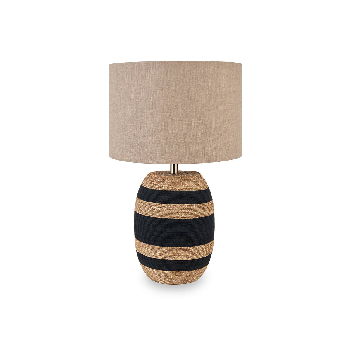 Kalutara Black and Natural Sea Grass Tall Table Lamp