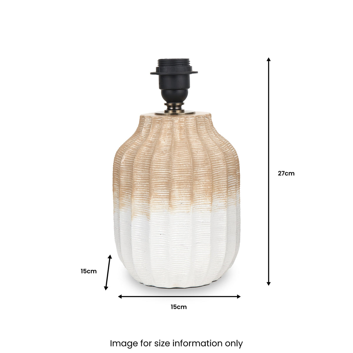 Amalia Natural Ombre Textured Stoneware Table Lamp