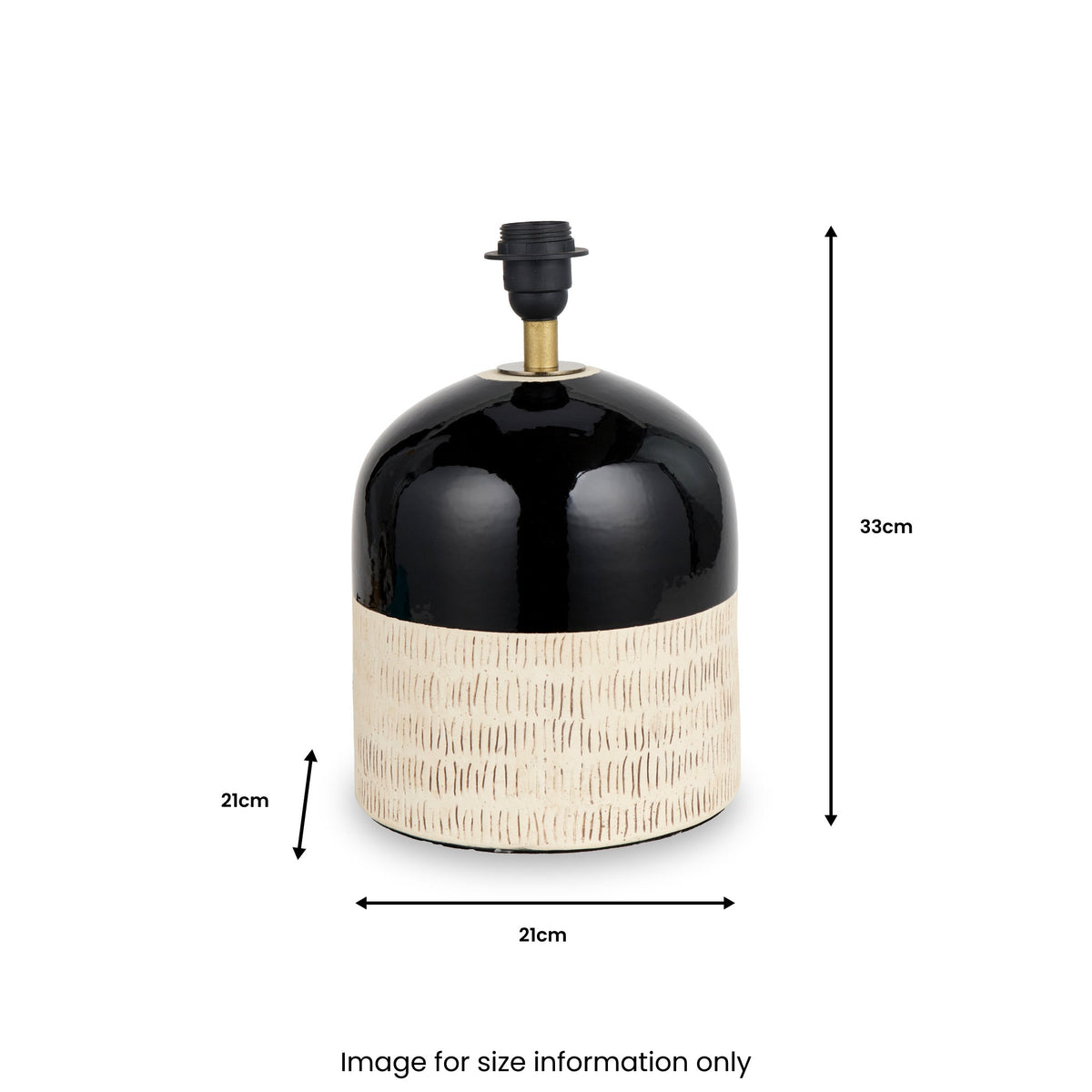 Lotta Black and Natural Stoneware Table Lamp