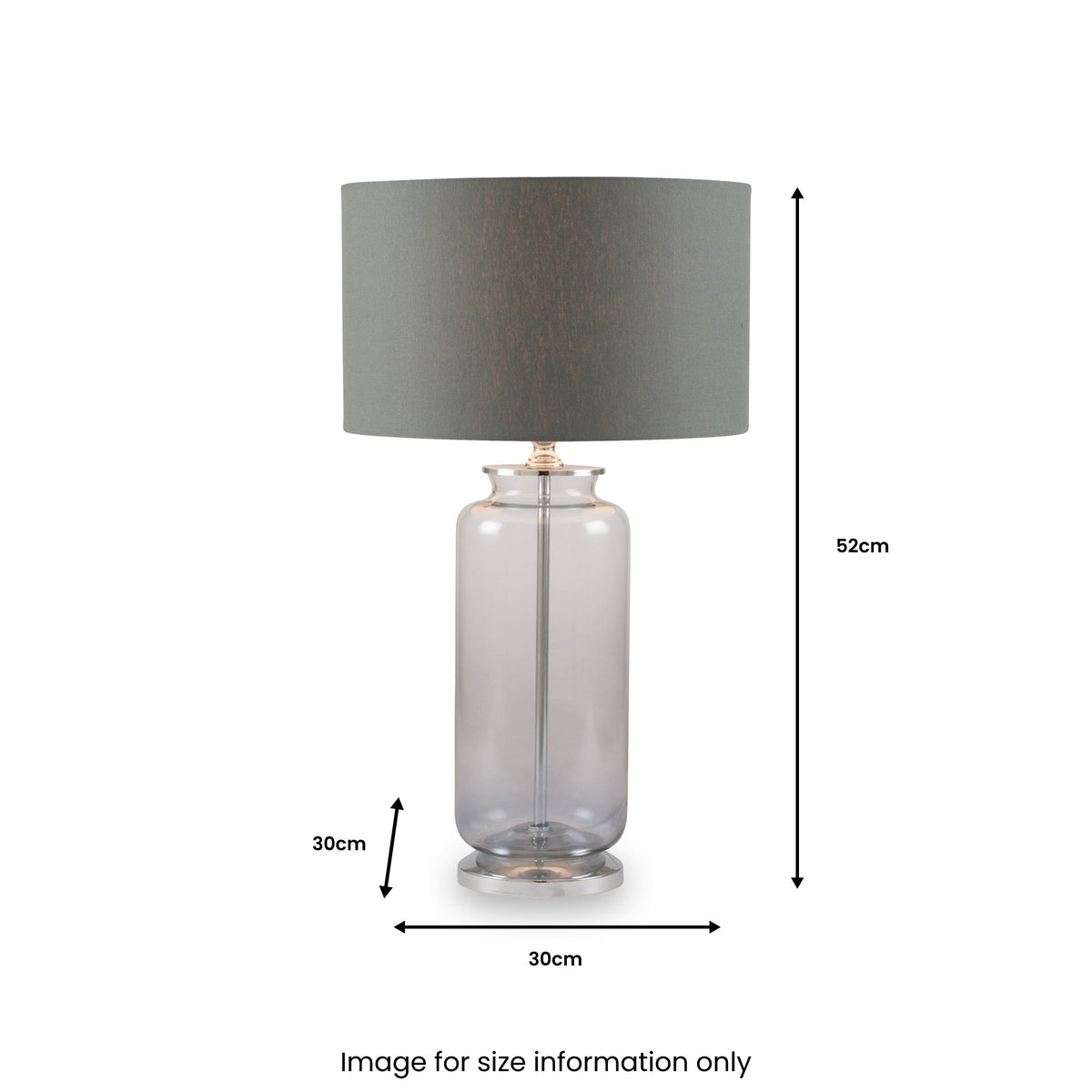 Vivienne Grey Ombre Glass Table Lamp