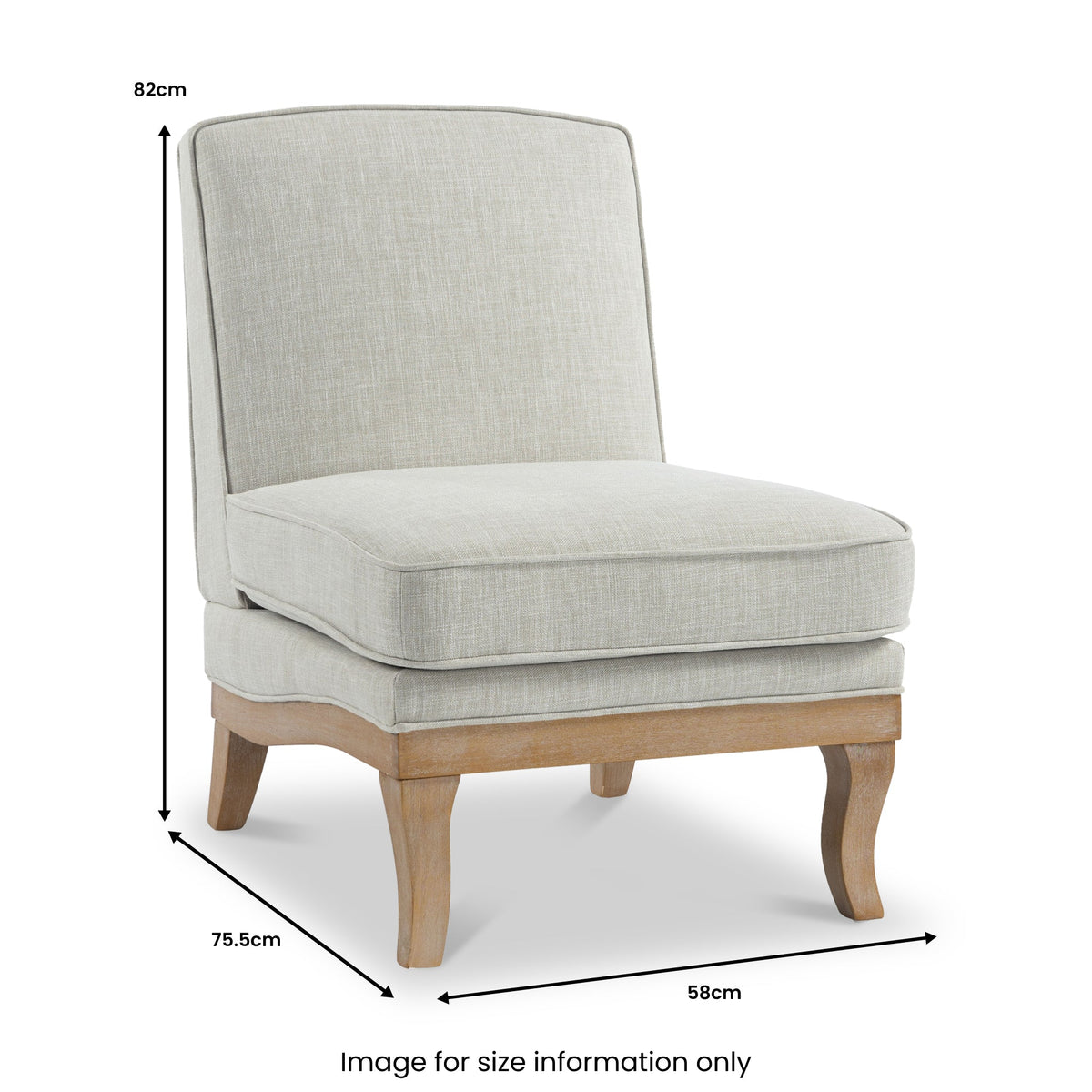 Sandringham Linen Armless Accent Chair