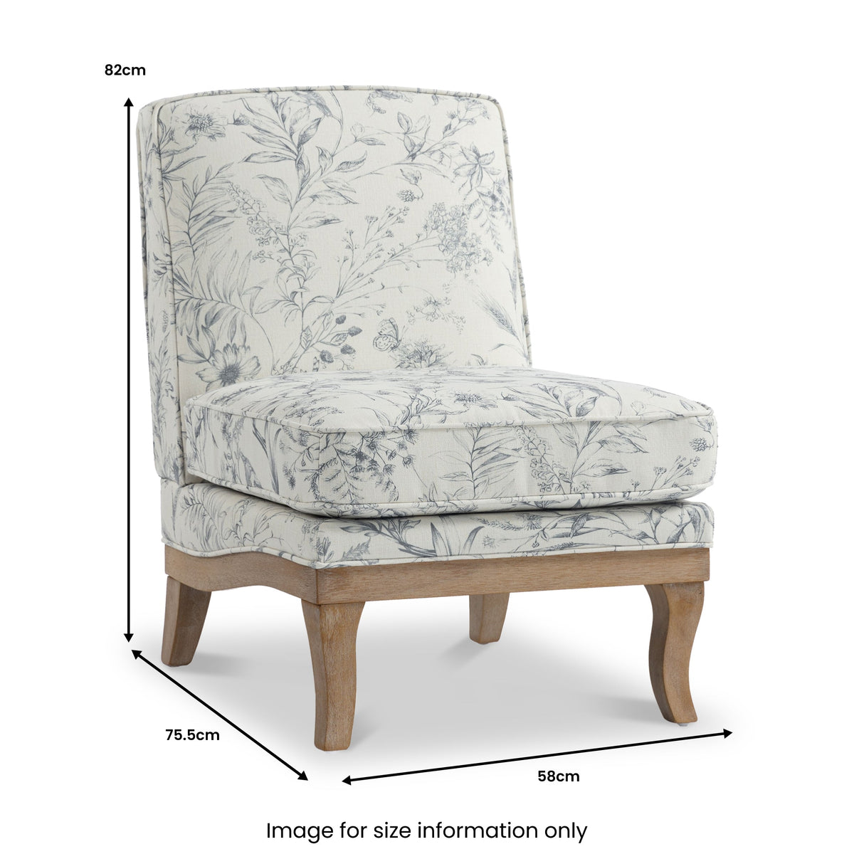 Sandringham Meadow Print Armless Accent Chair