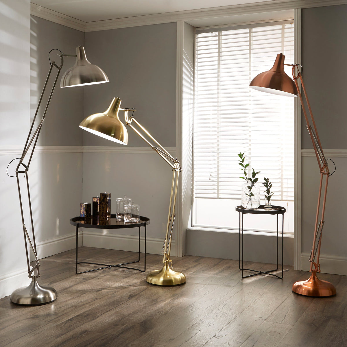 Alonzo Brass Task Floor Lamp
