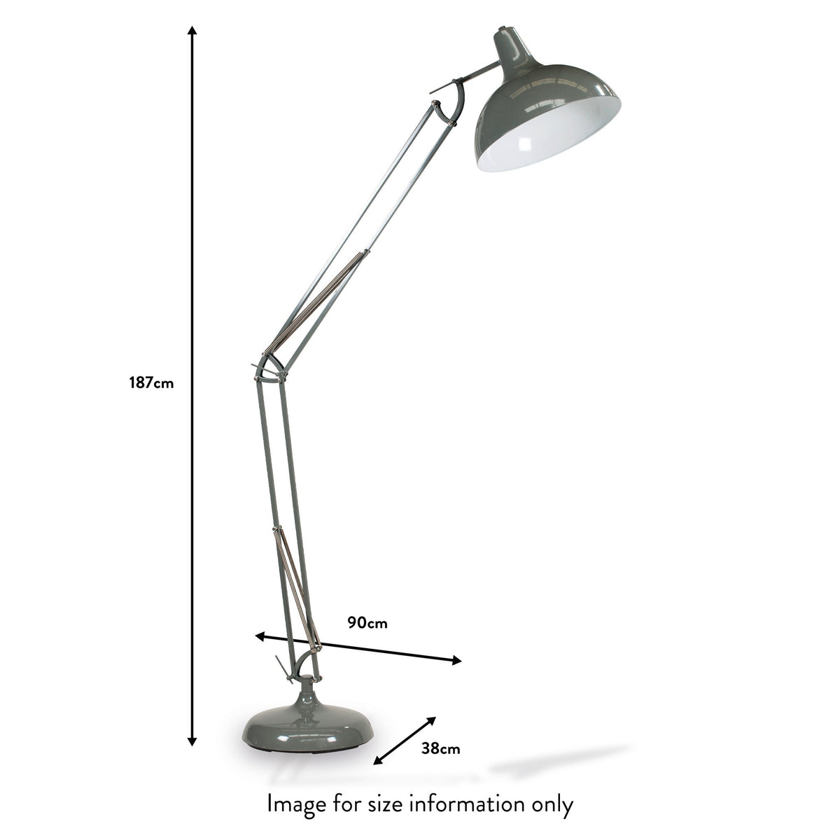 Alonzo Painted Oversize Task Floor Lamp