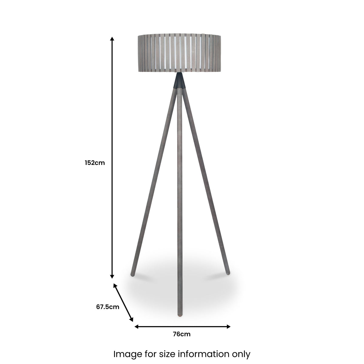 Rabanne Antique Wood Slat Tripod Floor Lamp