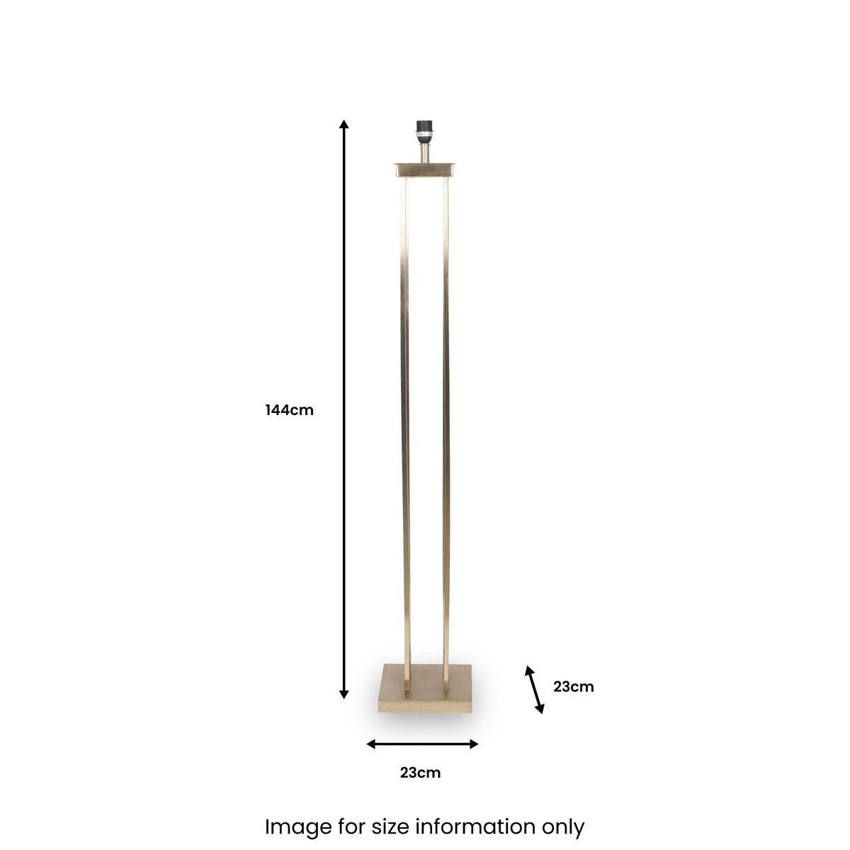 Langston Satin Brass Metal 4 Post Floor Lamp