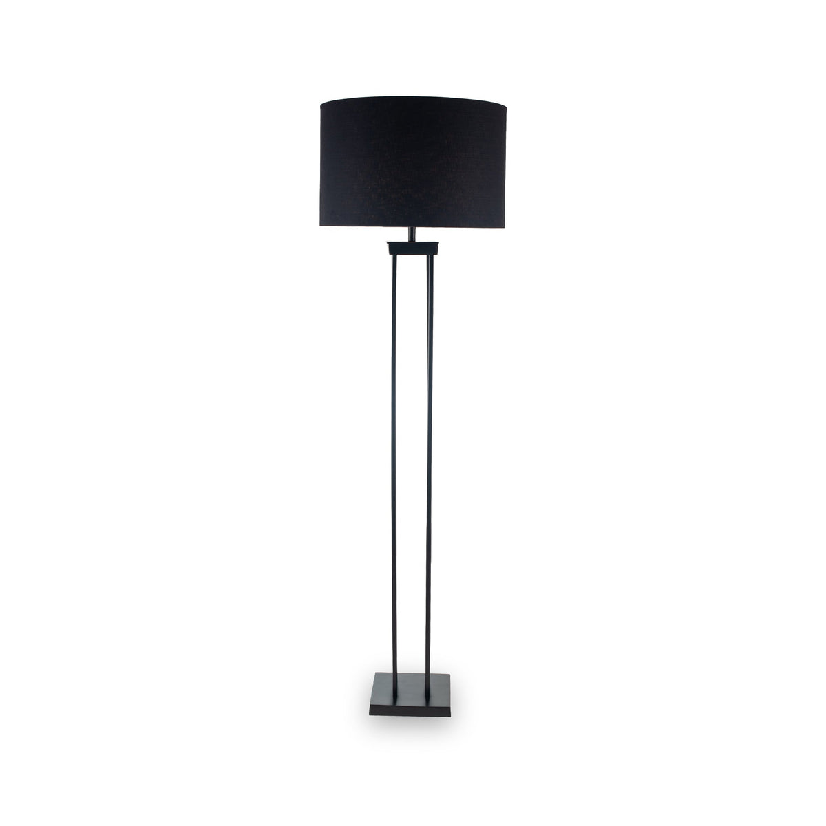 Langston Matt Black Metal Four Post Floor Lamp