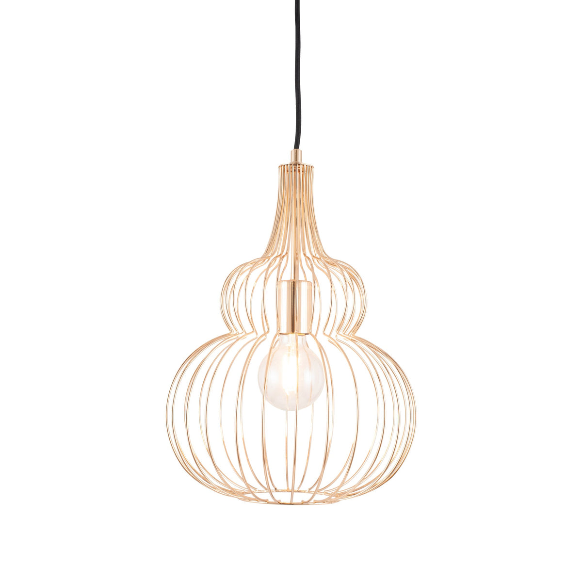 Dania French Gold Metal Wire Shaped Pendant