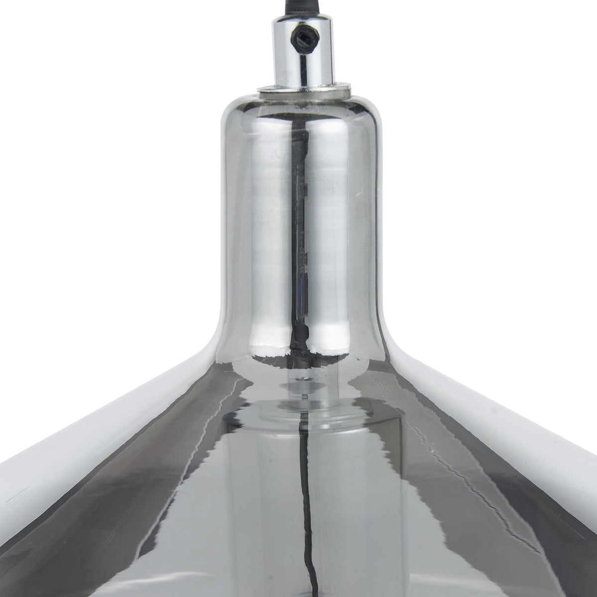 Jaxon Shiny Smoked Glass Domed Pendant