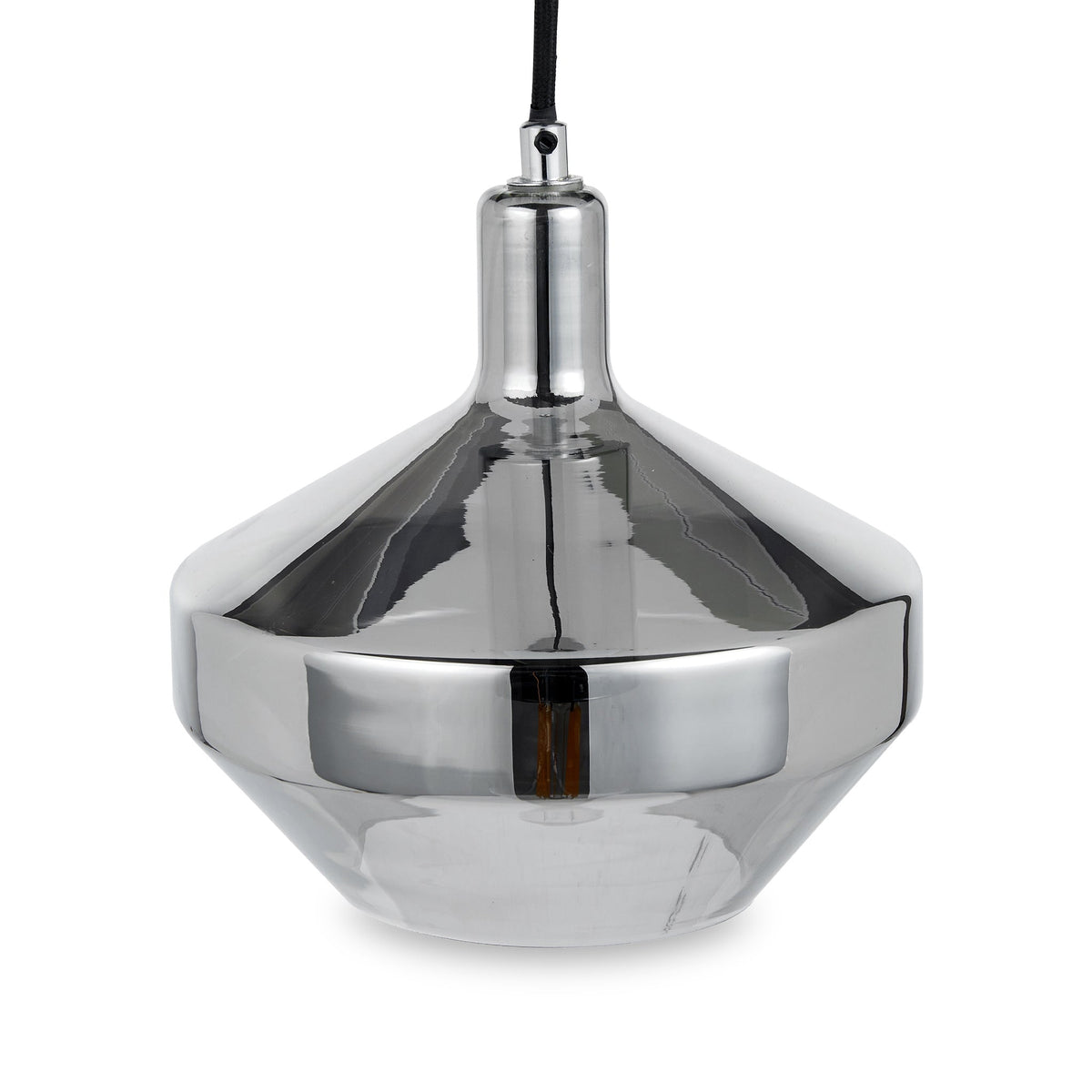 Jaxon Shiny Smoked Glass Domed Pendant