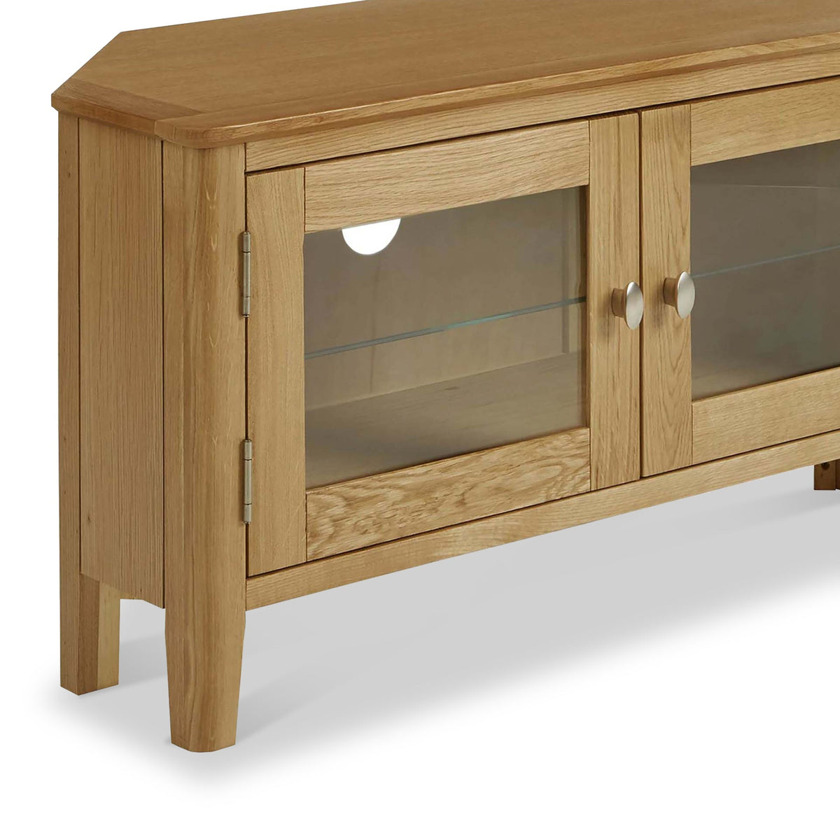 Alba Oak Corner TV Stand