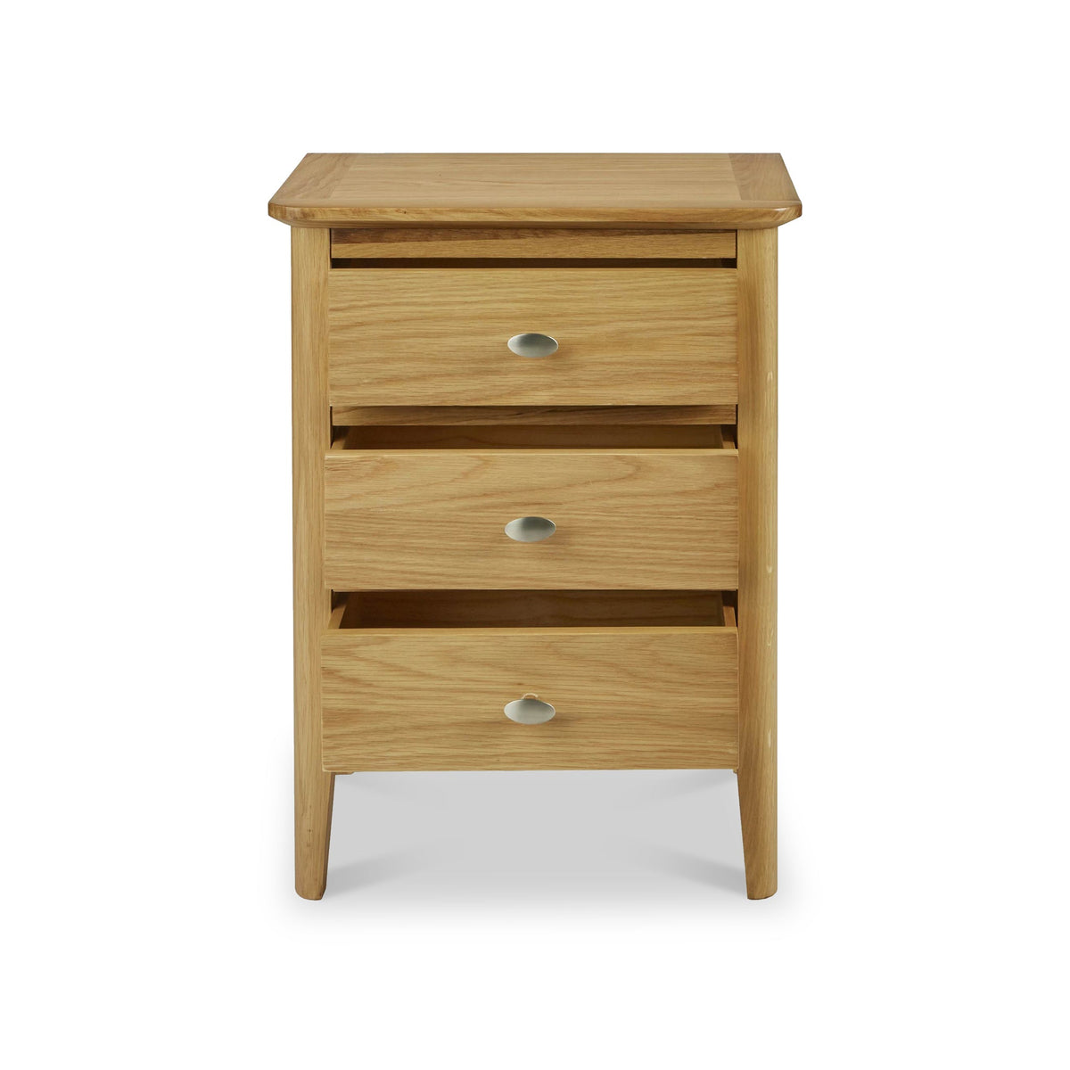 Alba Oak 3 Drawer Bedside Table