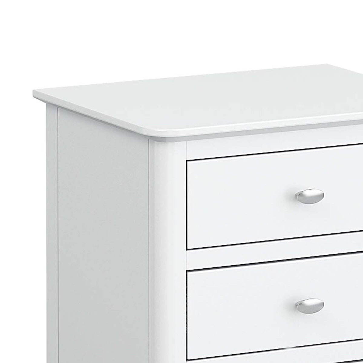Chester White 3 Drawer Bedside Cabinet