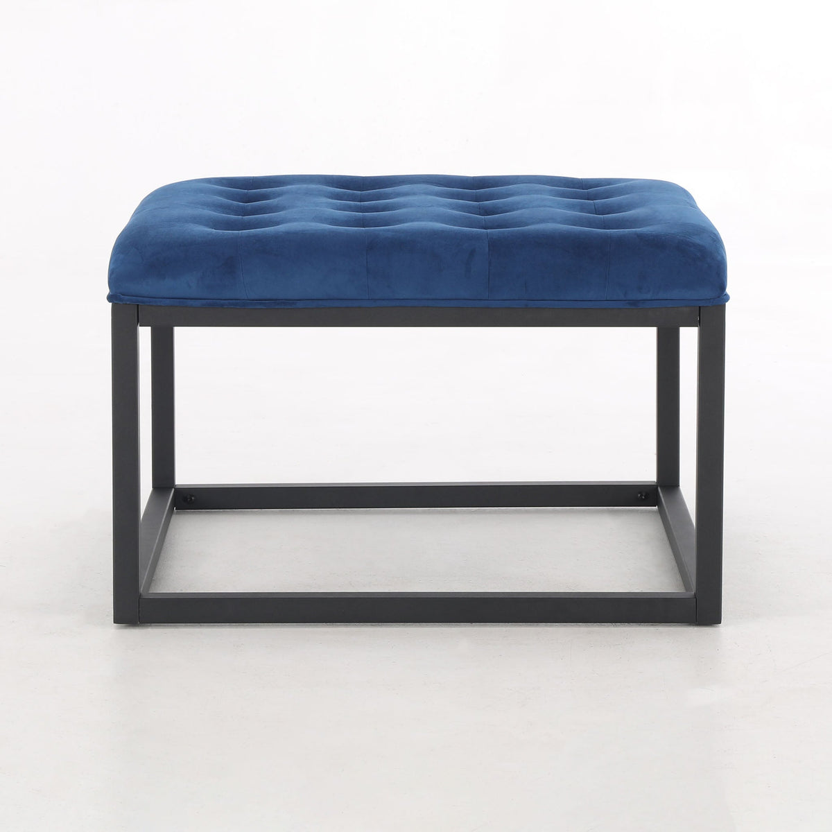 Adison Velvet Buttoned Footstool
