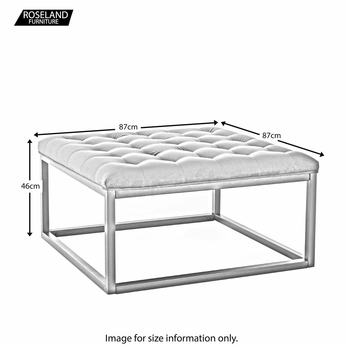 Adison Velvet Buttoned Footstool