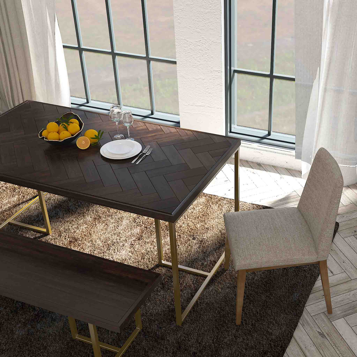 Houston Acacia 160cm Dining Table