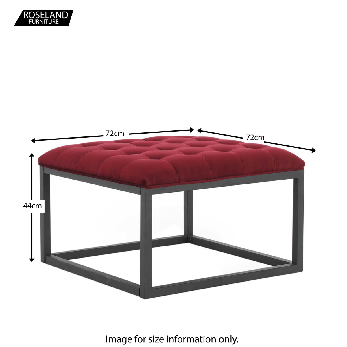 Adison Velvet Buttoned Small Footstool