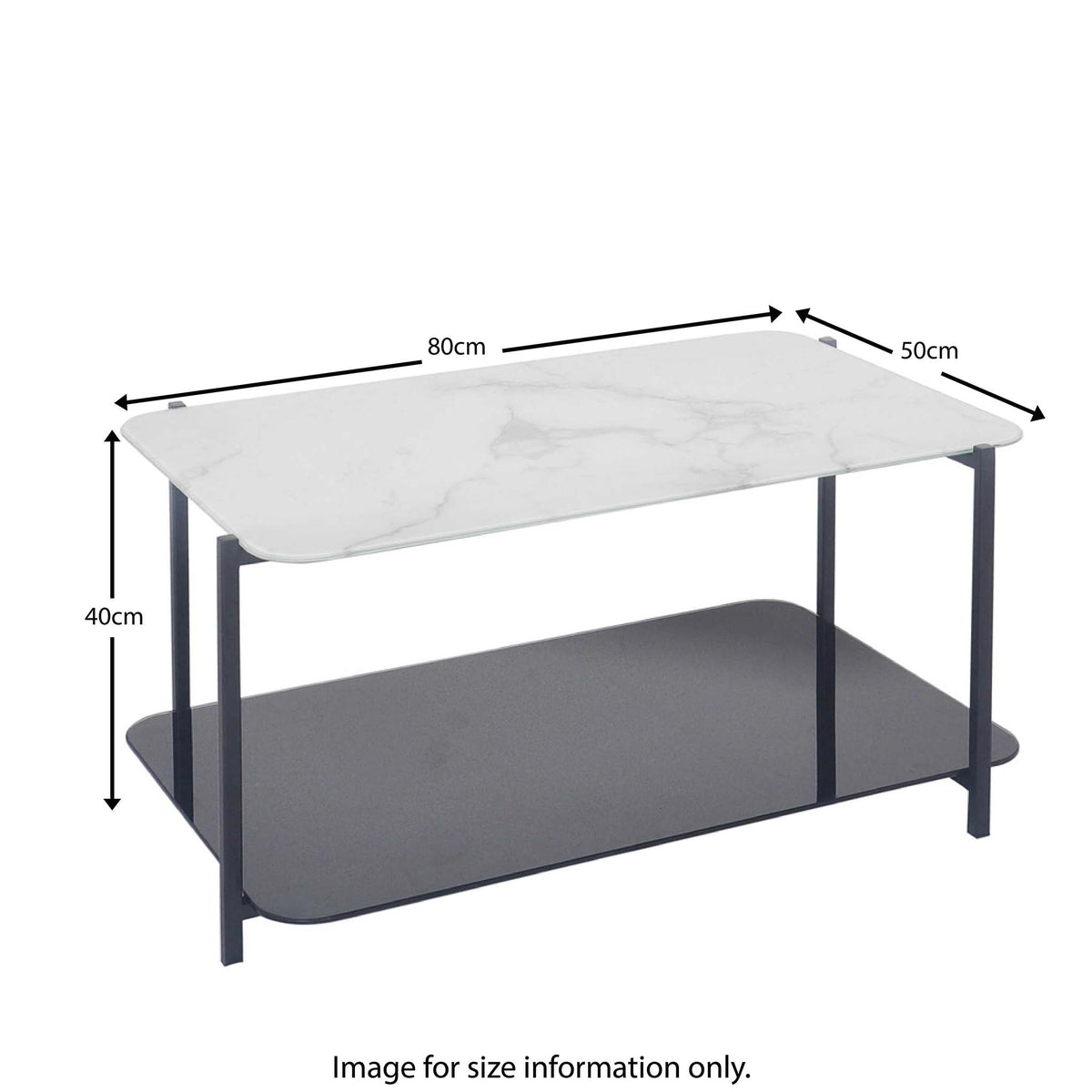 Adrian Marble and Glass Coffee Table