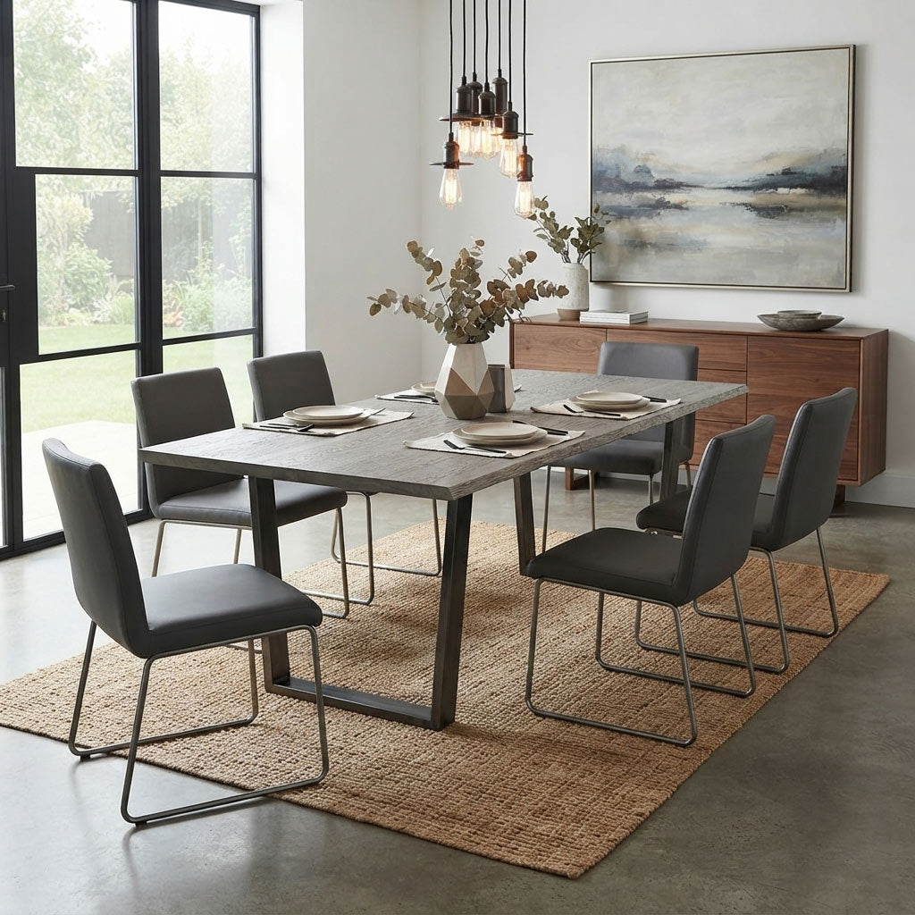Soho Large Grey Dining Table 200cm