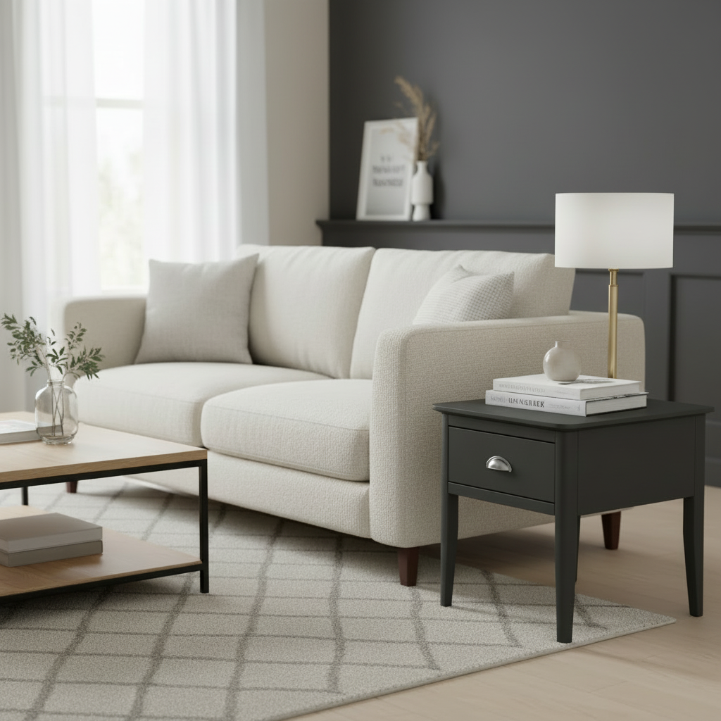 Dumbarton Charcoal Lamp Table