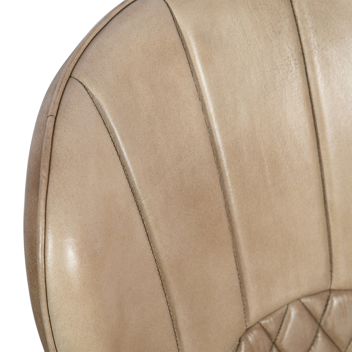 Marcha Curved Leather Seat Dining Chair