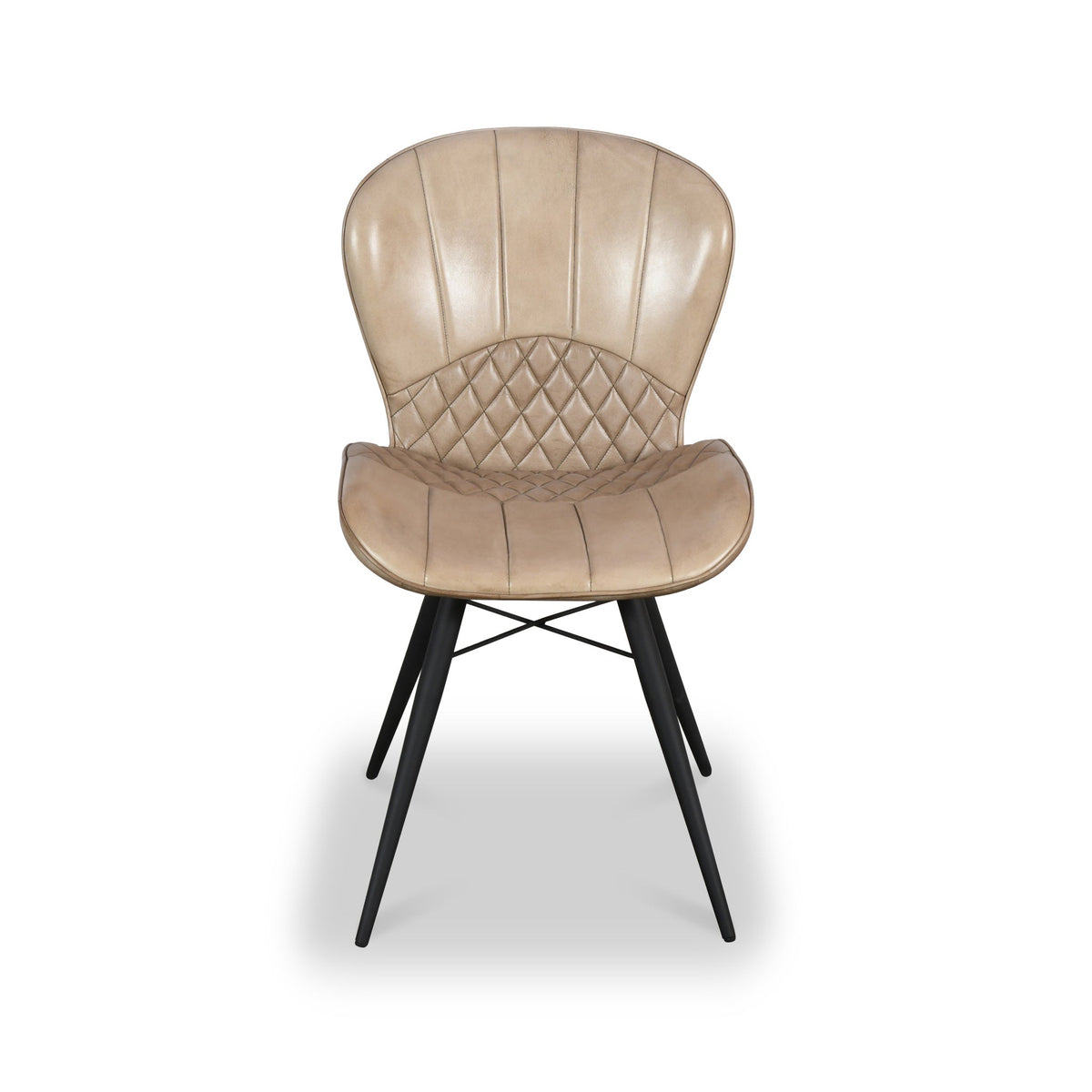 Marcha Curved Leather Seat Dining Chair