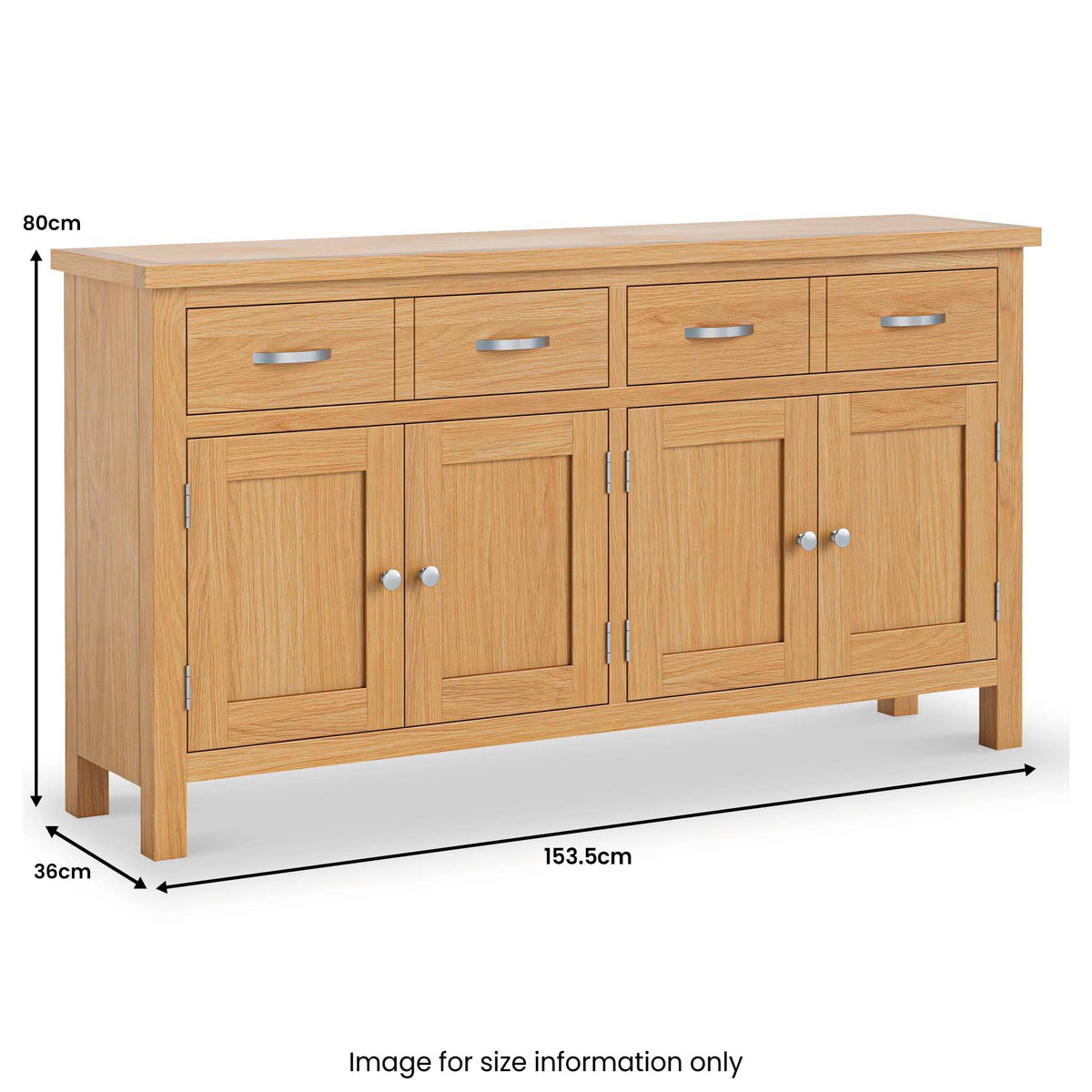 London Oak Extra Large Sideboard
