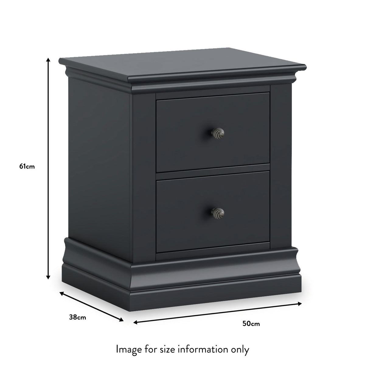 Porter 2 Drawer Bedside Table