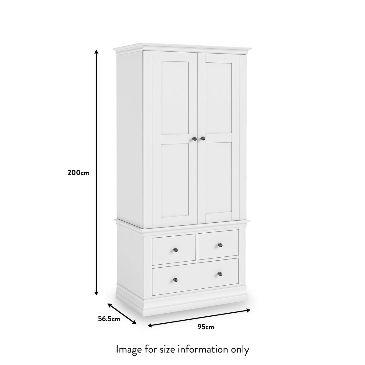 Porter 2 Door 3 Drawer Wardrobe