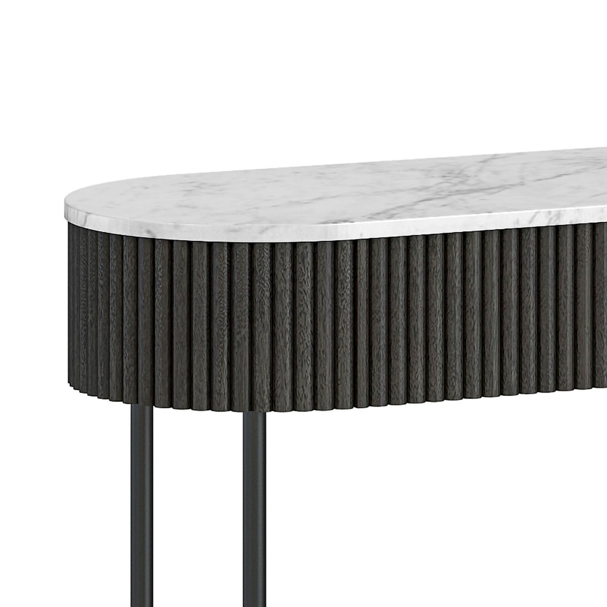 Milo Mango & Marble Fluted Console Table