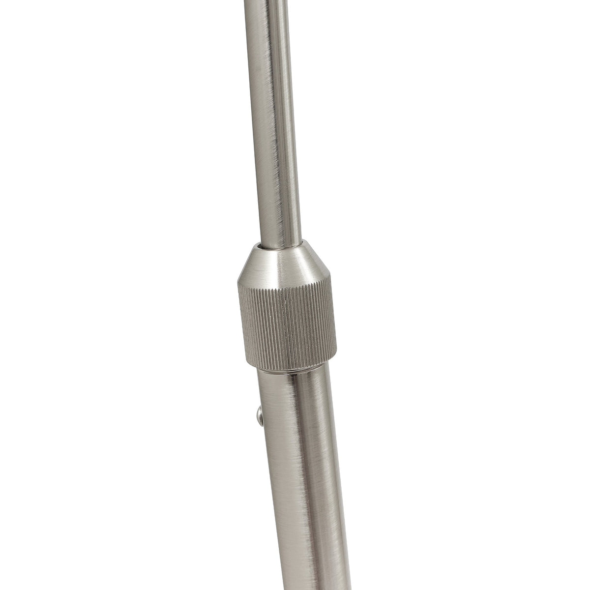 Feliciani Brushed Silver Metal and White Marble Floor Lamp