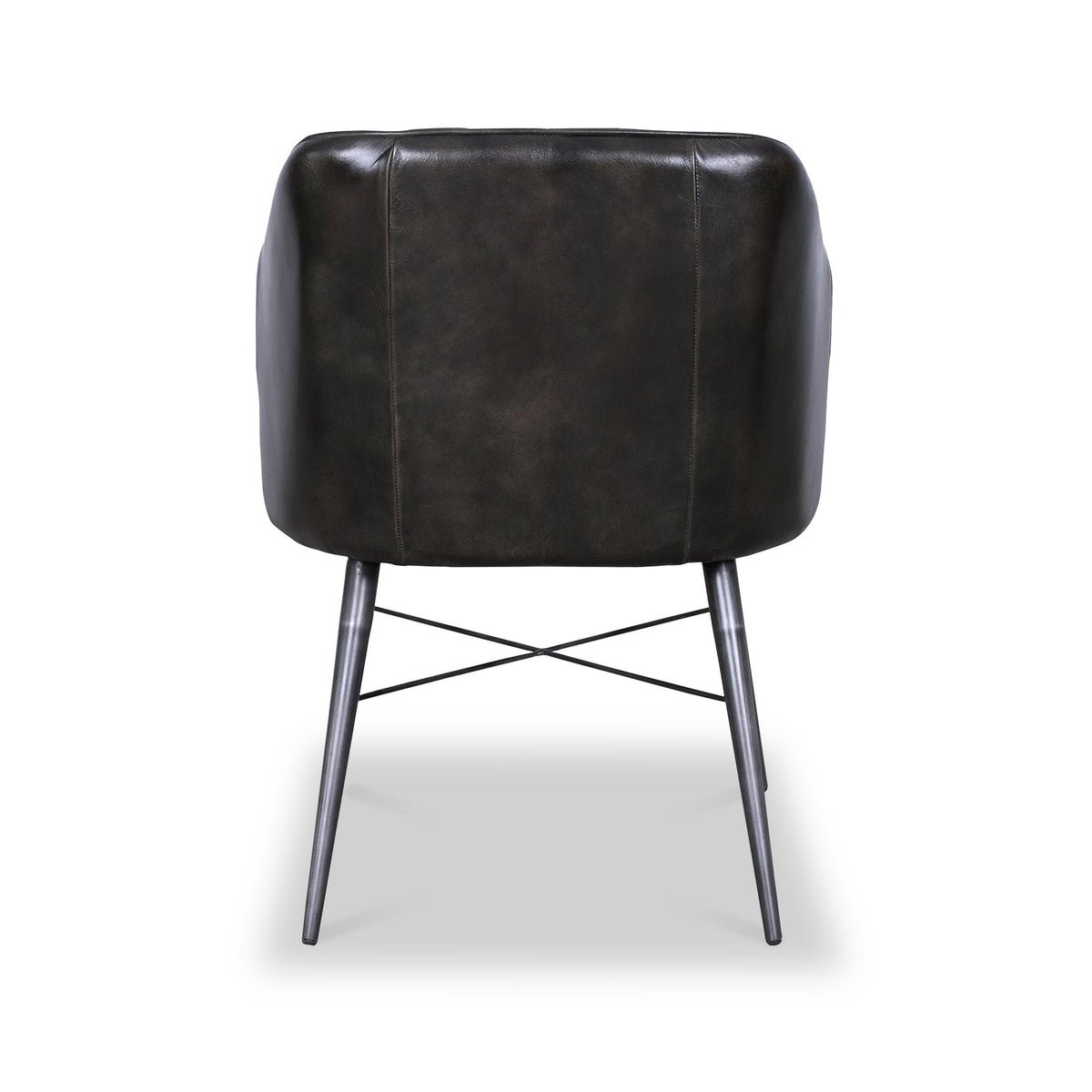 Aitor Leather Armchair with Pleated Back
