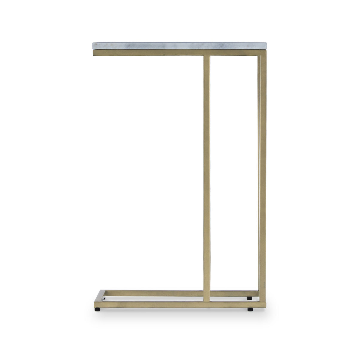 Elissa White Marble Side Table with Gold Leg