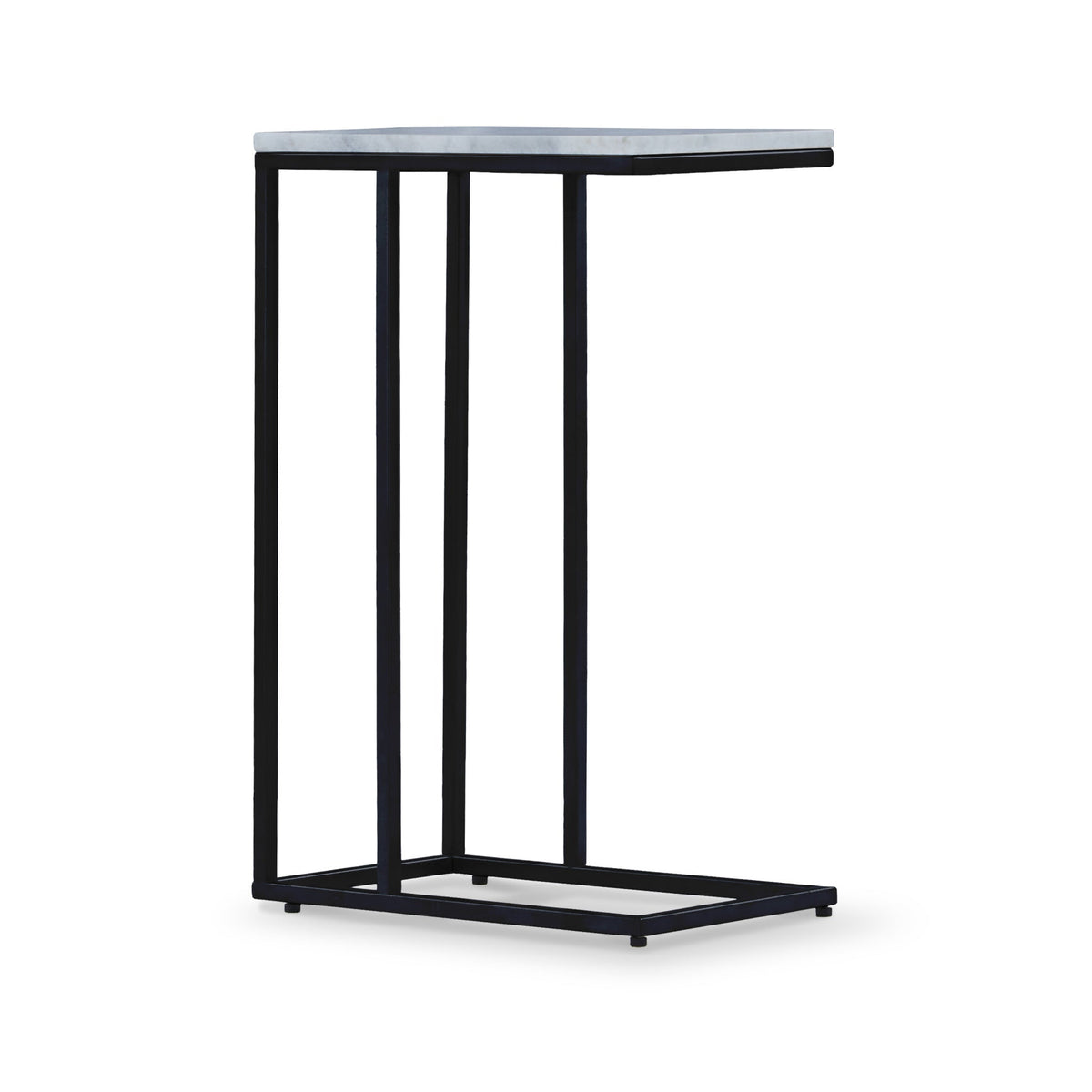 Elissa Marble Side Table with Black Leg