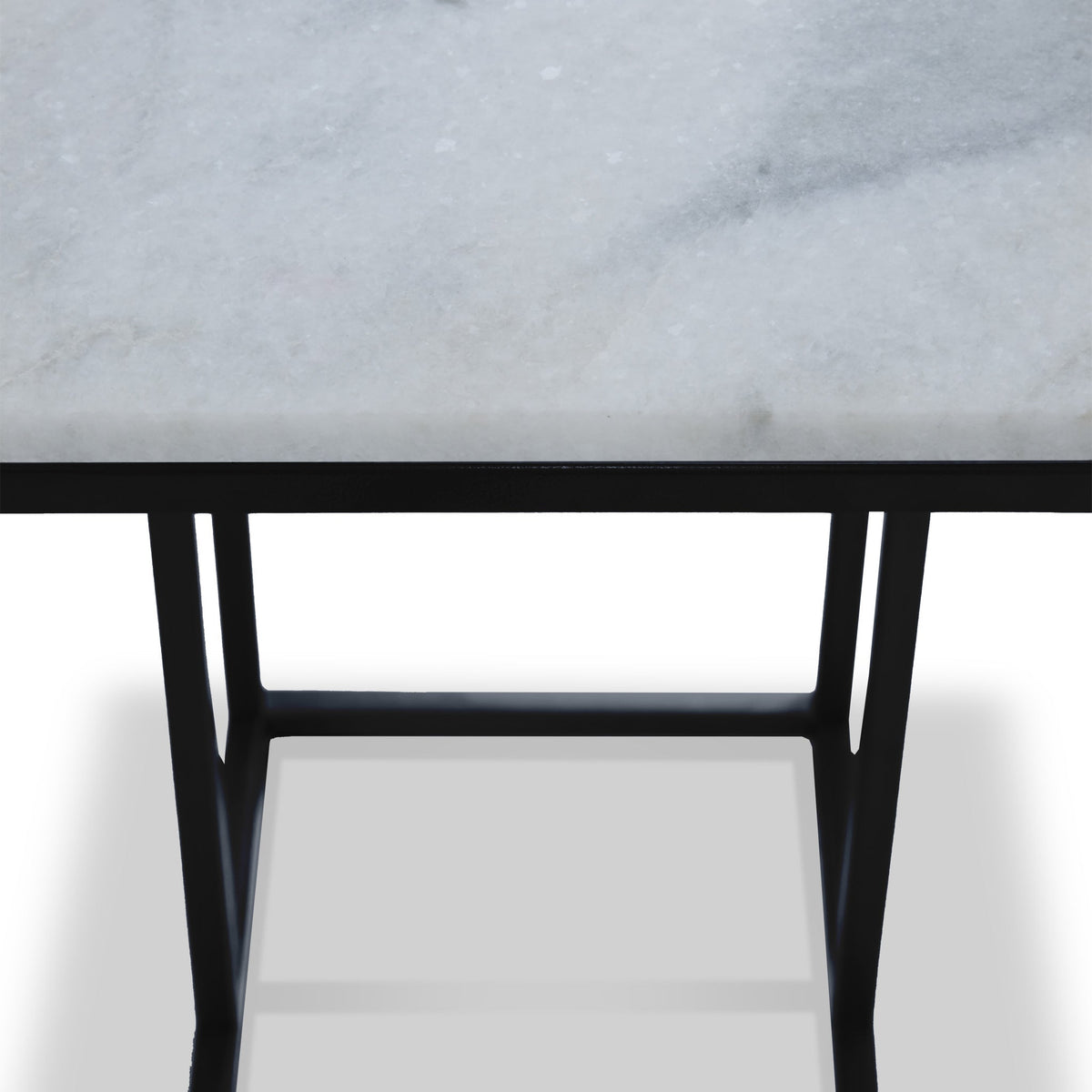 Elissa Marble Side Table with Black Leg