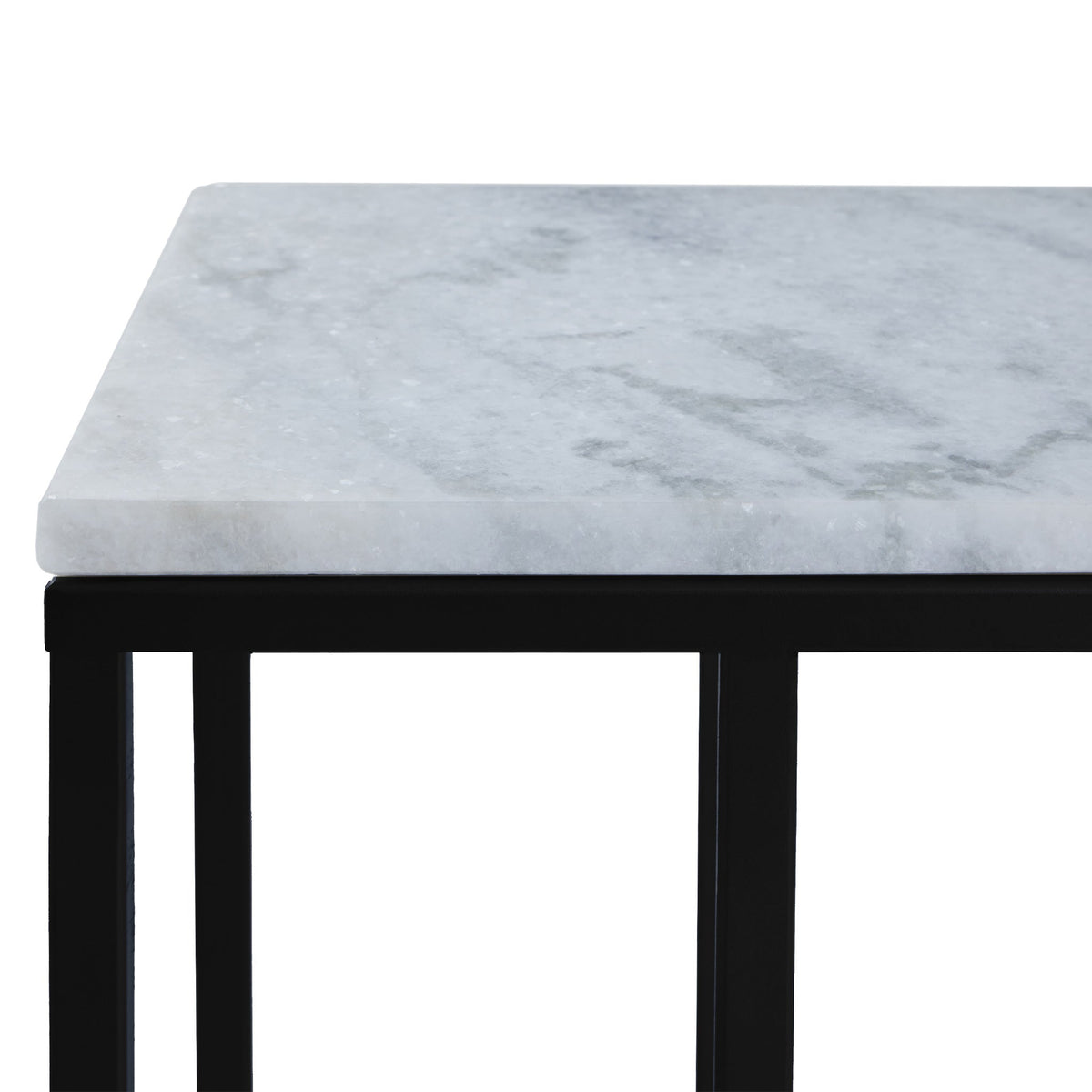 Elissa Marble Side Table with Black Leg