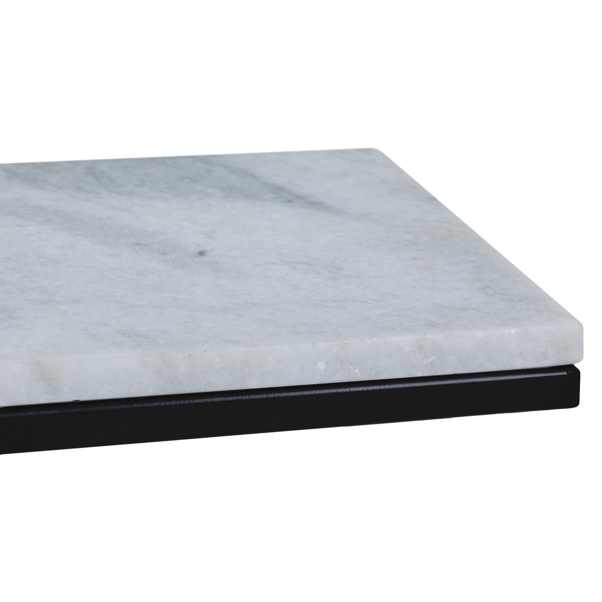 Elissa Marble Side Table with Black Leg