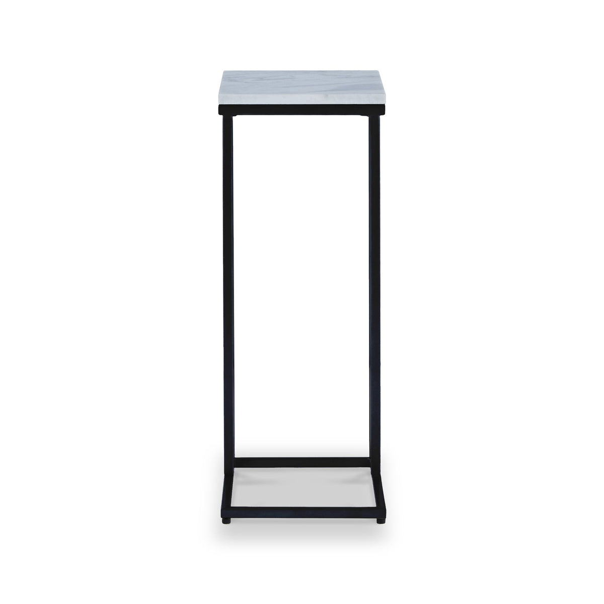 Elissa Marble Side Table with Black Leg