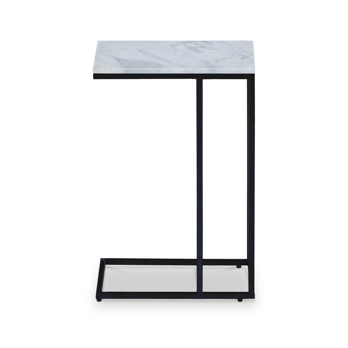 Elissa Marble Side Table with Black Leg