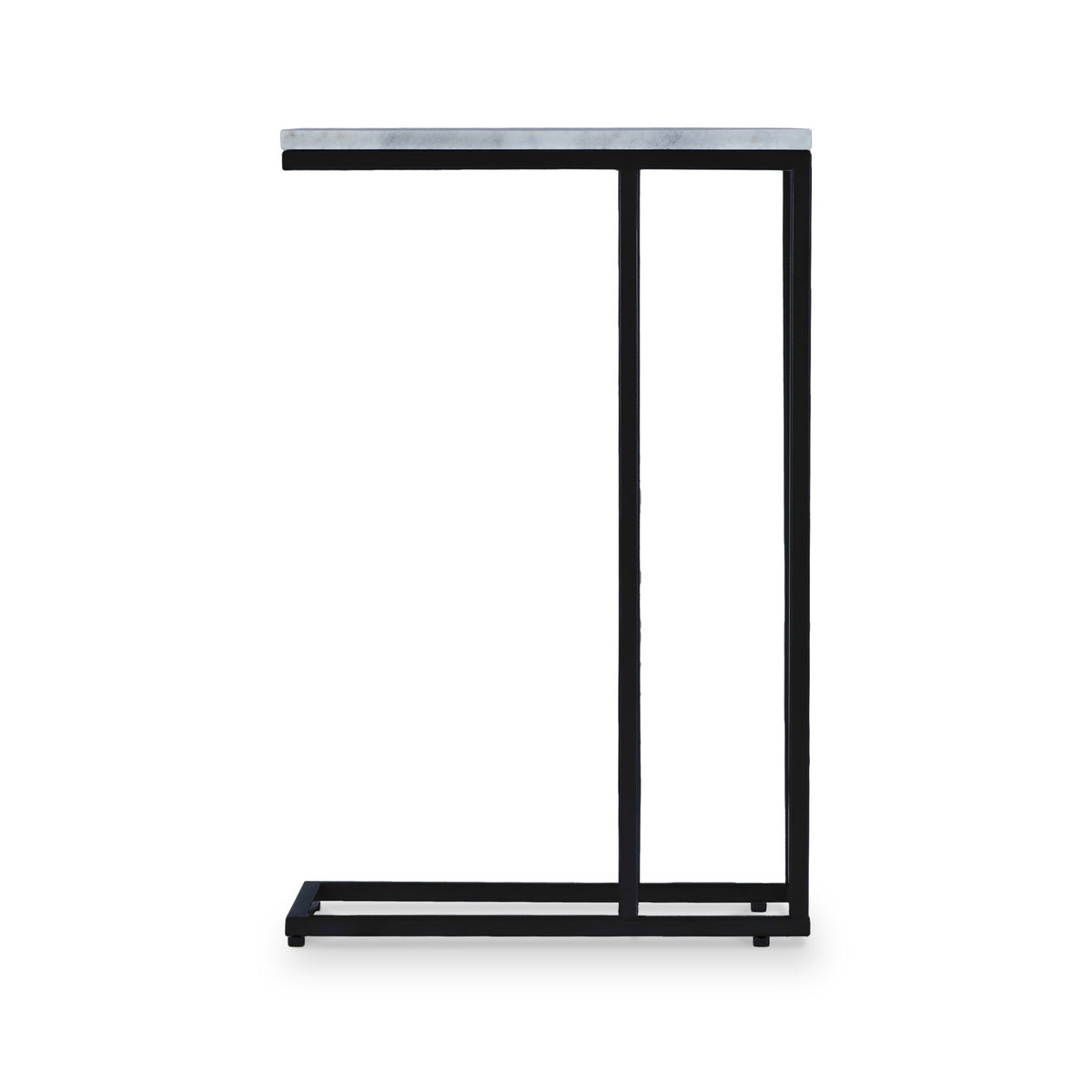 Elissa Marble Side Table with Black Leg