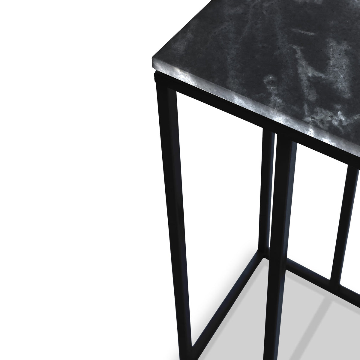 Elissa Marble Side Table with Black Leg