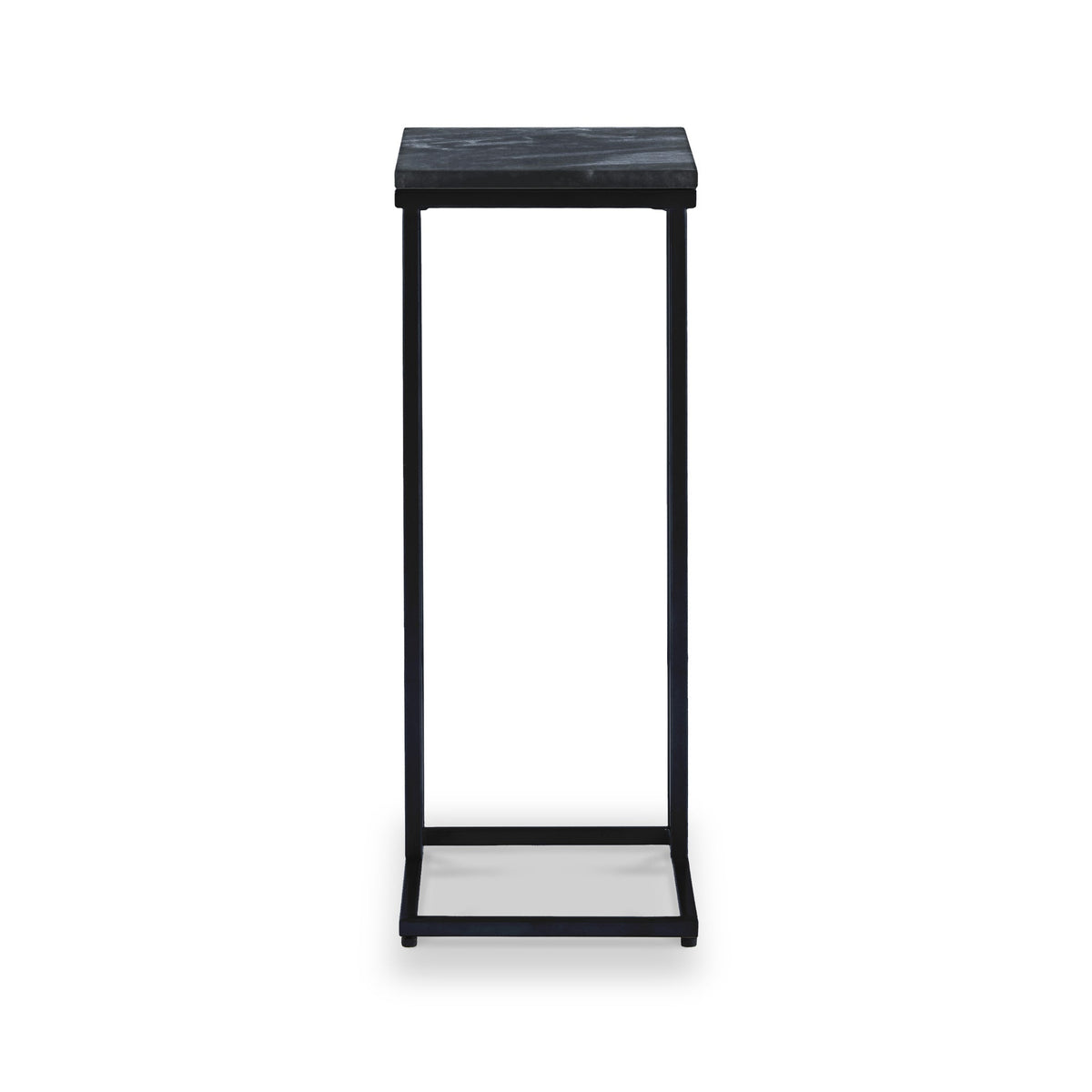 Elissa Marble Side Table with Black Leg