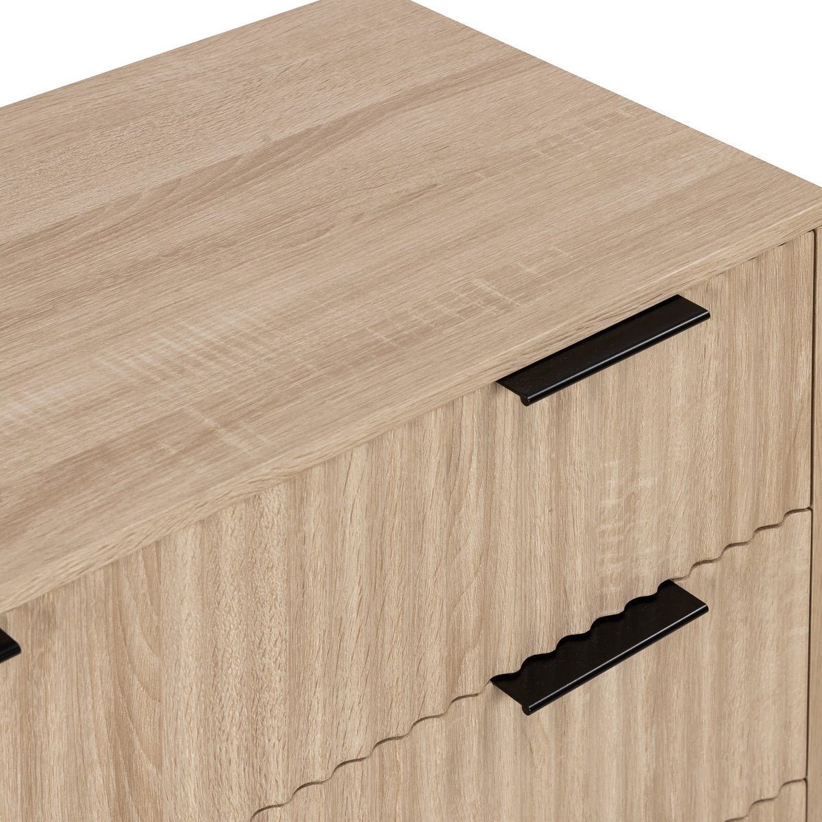Jakob Oak 3 Drawer Grooved Chest
