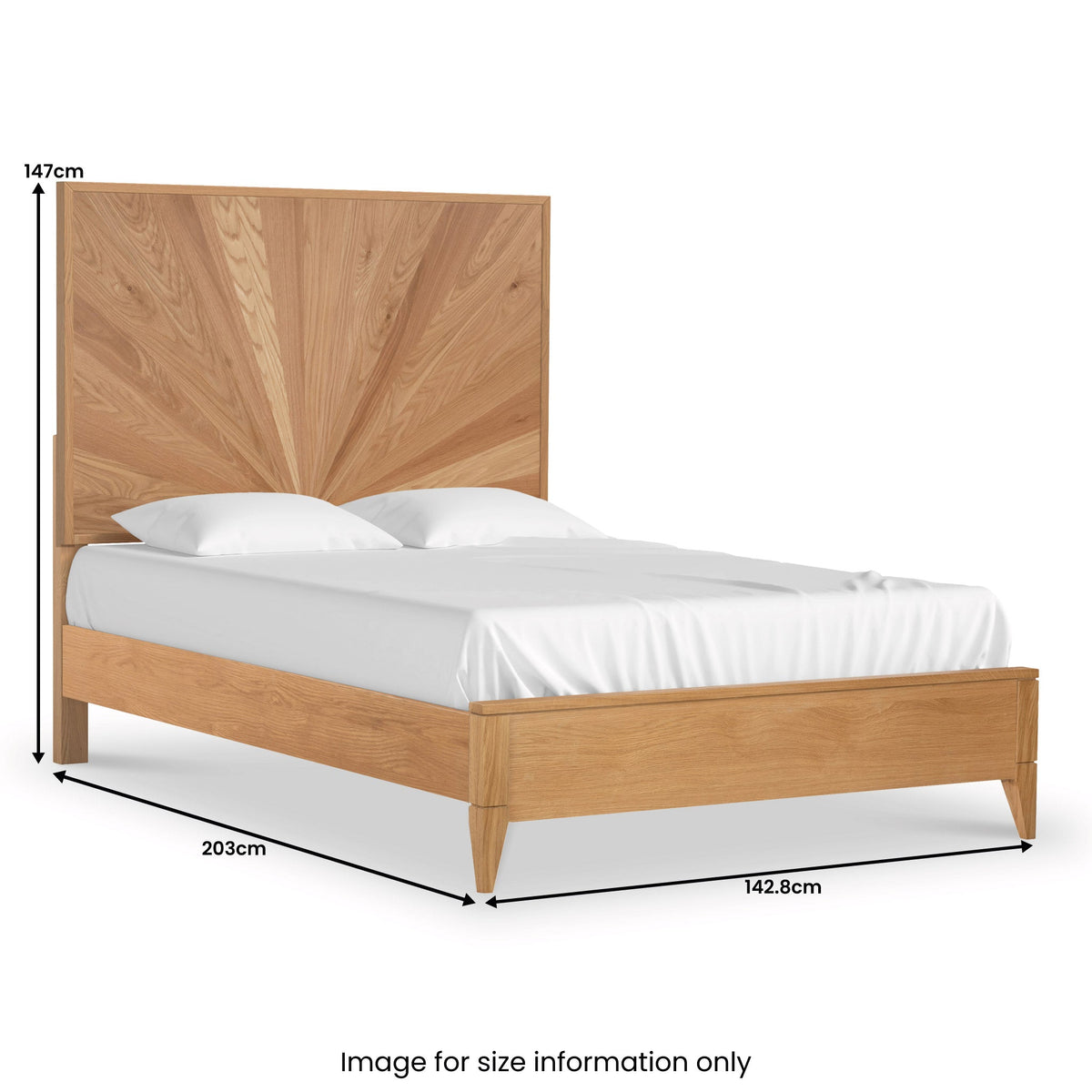 Sunburst Oak Bed Frame