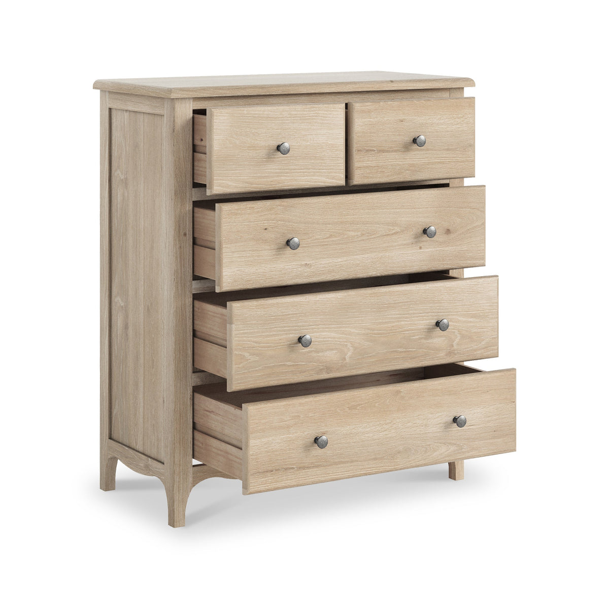 Celine Washed Oak 2 Over 3 Drawer Chest